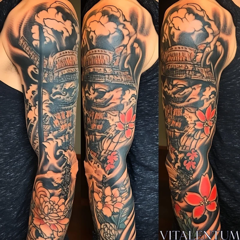 Japanese Full Sleeve Tattoo Art AI Image