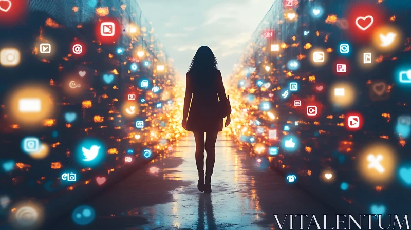 Social Media Woman AI Image