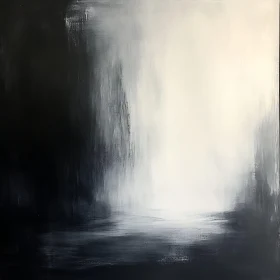 Abstract Art in Black and Cream