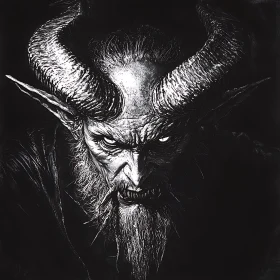 Dark Creature with Horns