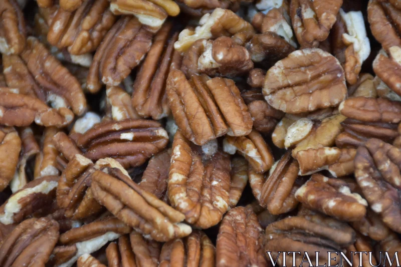 Detailed View of Brown Pecan Nuts Free Stock Photo