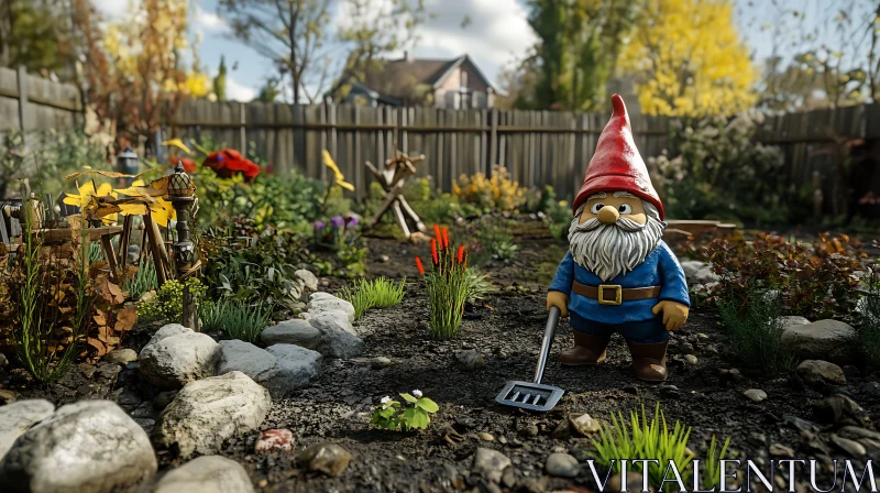 AI ART Whimsical Garden Gnome Statue