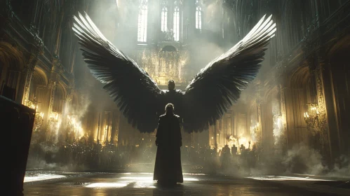 Winged Guardian in Smoky Cathedral