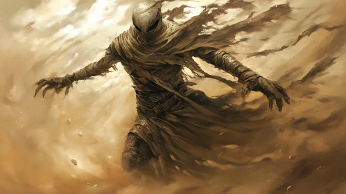 Desert Wanderer: A Figure in Tatters