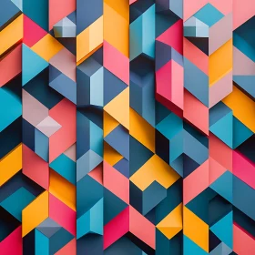 Colorful 3D Geometric Pattern