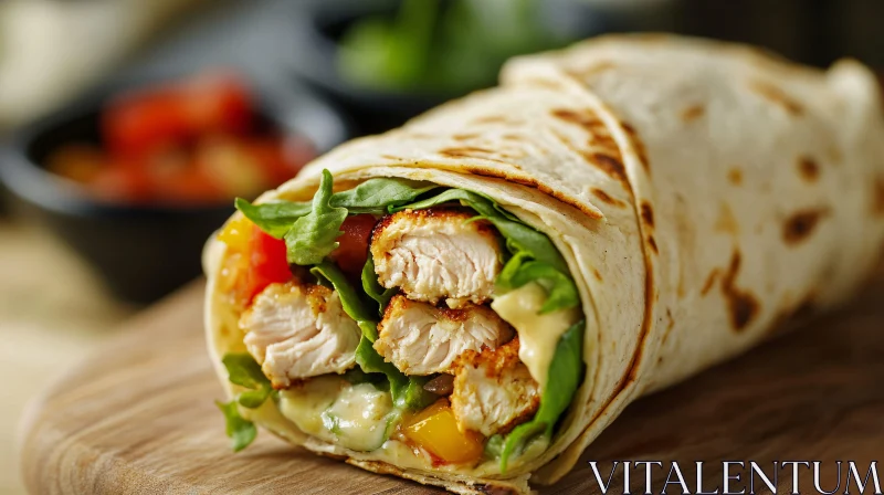 AI ART Delectable Chicken Wrap