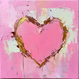 Pink Heart Art - Symbol of Love