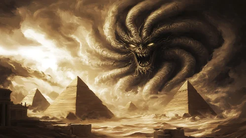 Monstrous Skies Over Ancient Pyramids