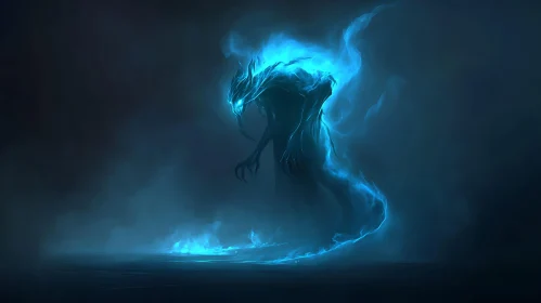 Mystic Creature Emerging from the Mist