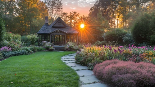 Tranquil Garden with Gazebo
