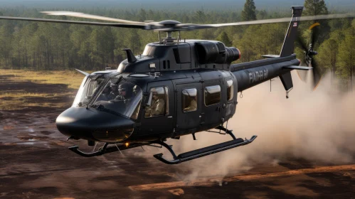 Captivating Helicopter Flight Through Enchanting Forest