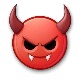 Cartoon Devilish Emoji Illustration