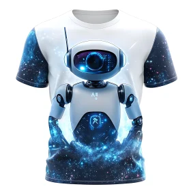 Futuristic AI Robot Fashion Tee