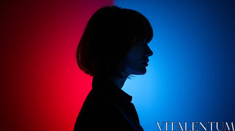 Stunning Portrait of a Young Woman in Profile | Vibrant Pop Art AI Image