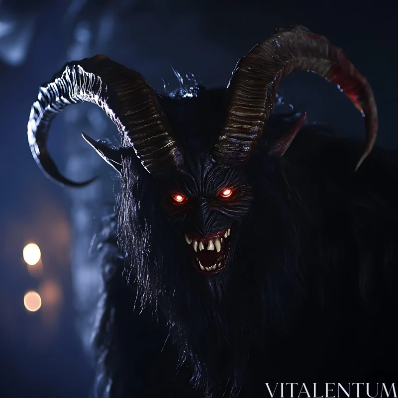 AI ART Menacing Krampus Portrait