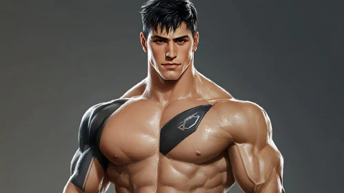 Muscular Male Character Digital Art