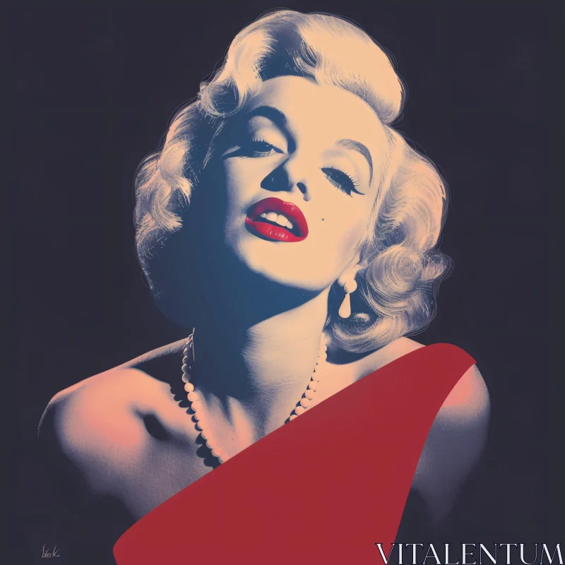 Iconic Marilyn Monroe Pop Art AI Image