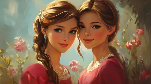 Sisterly Bond: A Portrait of Two Girls