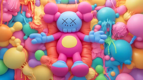 Whimsical Toy Art with Bright Colors