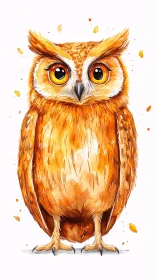 Vivid Watercolor Owl Art