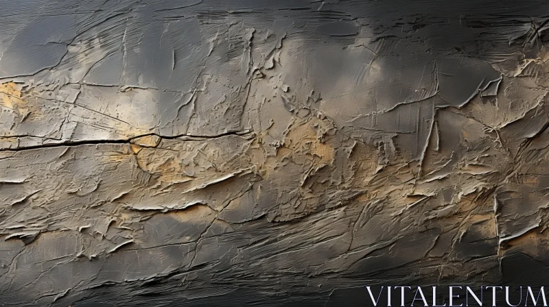 Abstract Art: Moody Landscape with Crackled Texture AI Image