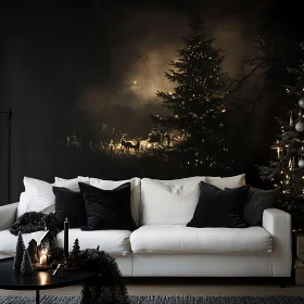 Christmas Interior with Festive Decorations