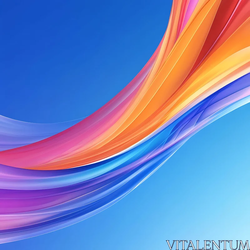 Colorful Abstract Wave Design AI Image