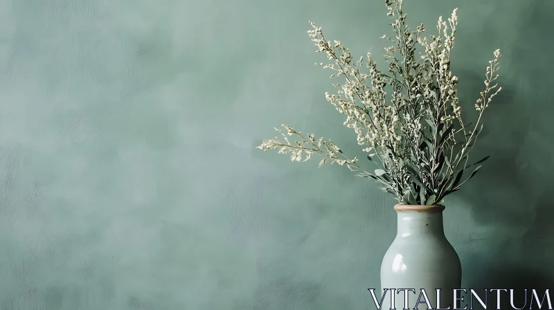 Still Life with Flowers in a Vase AI Image