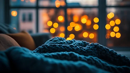 Warm Blanket with Bokeh Lights