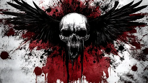 Winged Skull Dark Art