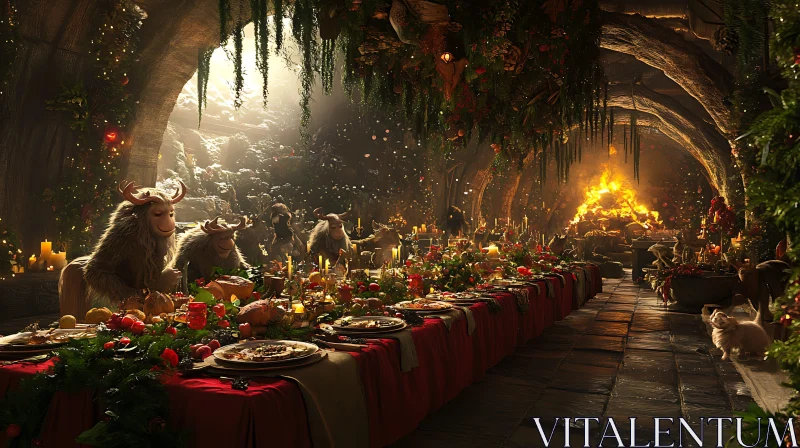 AI ART Festive Monster Banquet