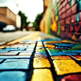 Painted Brick Street View