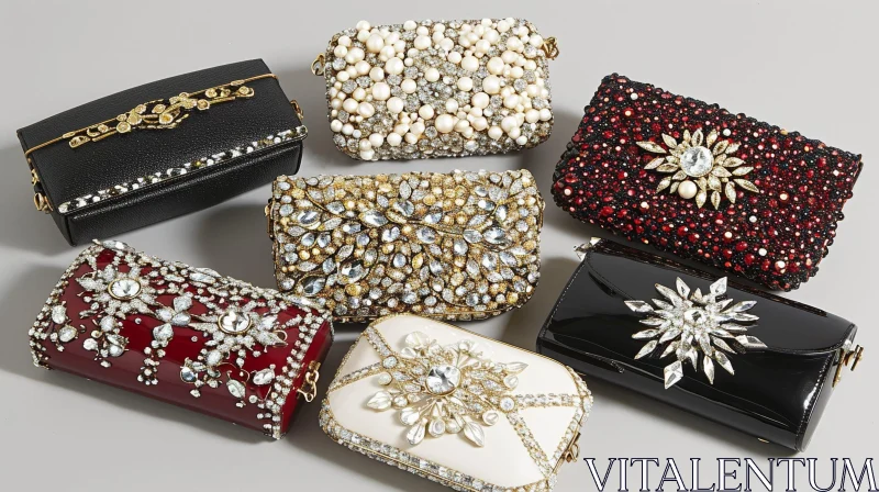 Luxury Women's Handbags: Exquisite Designs and Opulent Materials AI Image