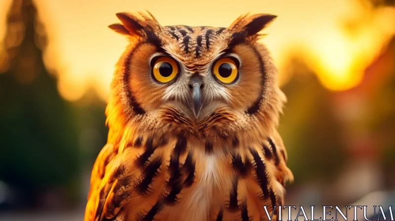 Sunset Owl: A High-Energy Contest Winner AI Image