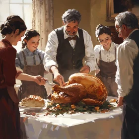 Family Thanksgiving Dinner Celebration