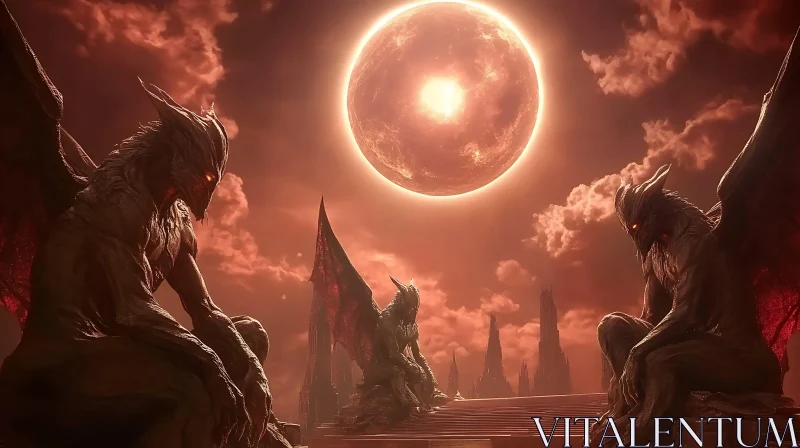 Stone Demons and the Red Moon