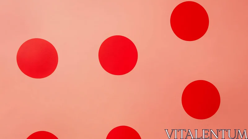 Red Circles on Light Red Background