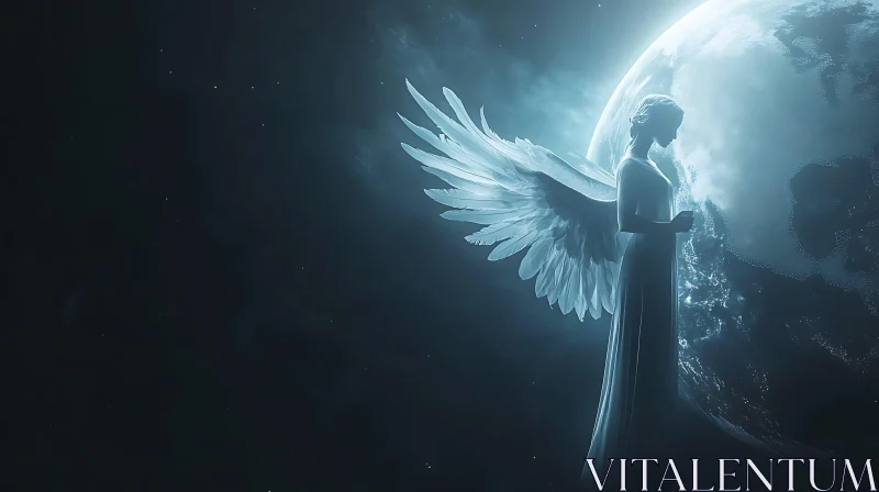 Celestial Guardian in Lunar Glow