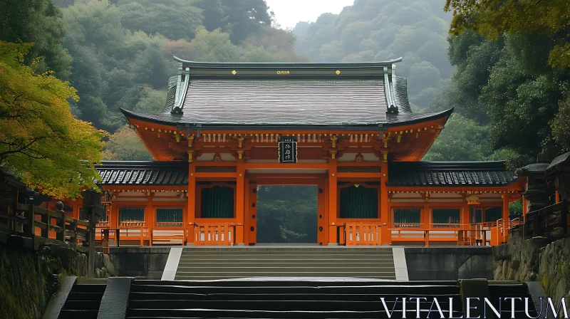 Traditional Japanese Temple Gateway