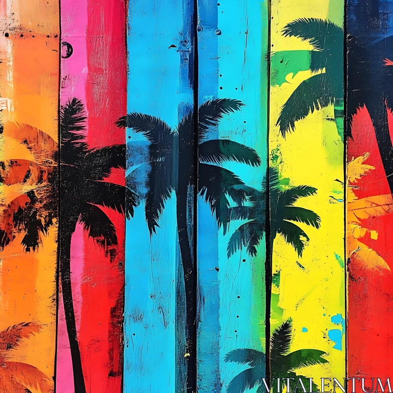 Tropical Palm Trees Painting