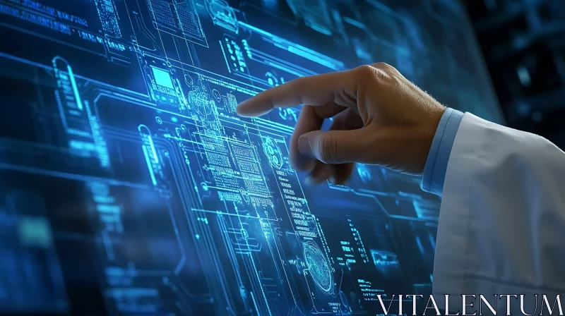 Blue Interface Touch