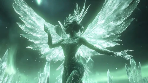 Frozen Angel with Wings