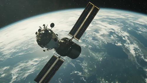 Earth Observation Satellite in Space