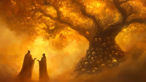 Figures Beneath the Skull Tree