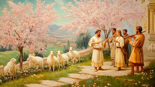 Shepherds' Spring Serenade with Flocks