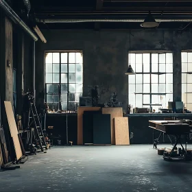 Muted Tones in an Industrial Workshop
