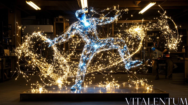 Ephemeral Light Art of Human Form