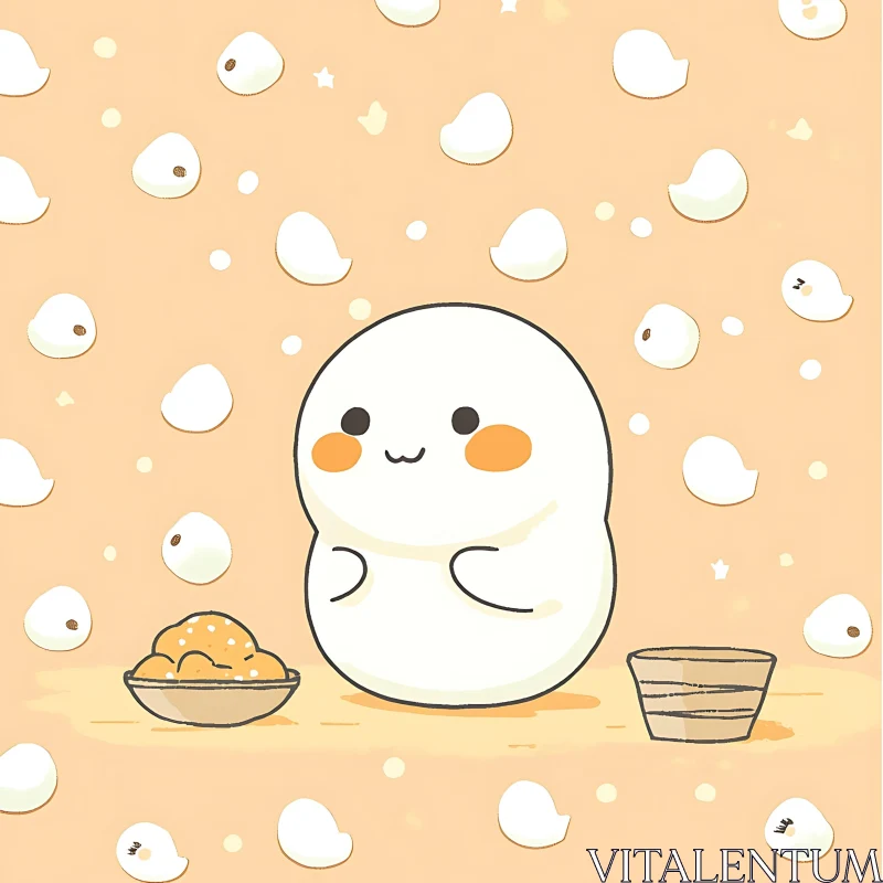 Charming Cartoon Image with Cute Character