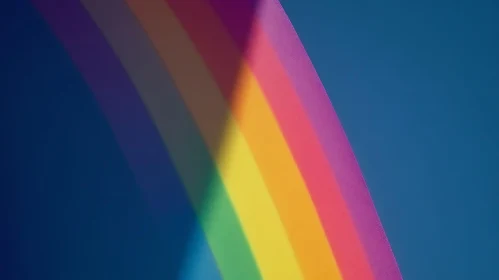 Abstract Gradient Rainbow on Blue