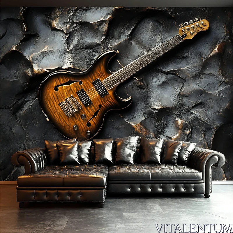 Musical Instrument and Elegant Furniture AI Image